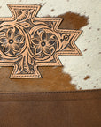 American Darling ADBG330BRWBR Tote Hair-On Genuine Leather Women Bag Western Handbag Purse