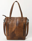 American Darling ADBG330BRWBR Tote Hair-On Genuine Leather Women Bag Western Handbag Purse