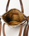 American Darling ADBG330BRWBR Tote Hair-On Genuine Leather Women Bag Western Handbag Purse