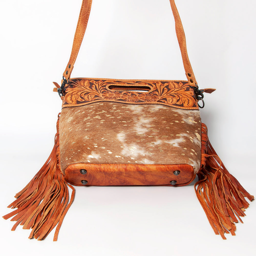 American Darling Clutch Hand Tooled Hair On Genuine Leather Women Bag Western Handbag Purse
