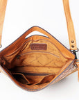 American Darling Clutch Hand Tooled Hair On Genuine Leather Women Bag Western Handbag Purse