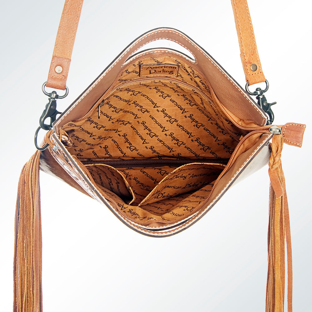 American Darling Clutch Hand Tooled Saddle Blanket Fabric Genuine Leather Western Women Bag Handbag Purse | Purses for Cute