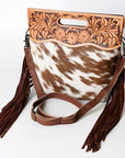 American Darling Clutch Hand Tooled Hair on Genuine Leather Western Women Bag Handbag Purse | Purses for Cute