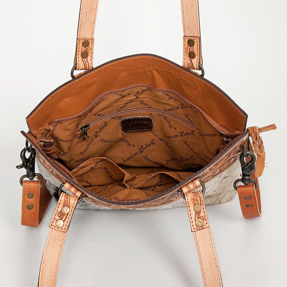 American Darling Cross Body Hand Tooled Hair On Genuine Leather Women Bag Western Handbag Purse