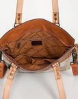 American Darling Cross Body Hand Tooled Hair On Genuine Leather Women Bag Western Handbag Purse