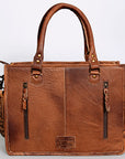 American Darling Briefcase Hand Tooled Saddle Blanket Genuine Leather women bag western handbag purse