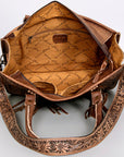 American Darling Briefcase Hand Tooled Saddle Blanket Genuine Leather women bag western handbag purse