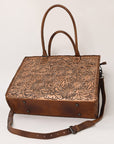 American Darling Briefcase Hand Tooled Genuine Leather Women Bag Western Handbag Purse
