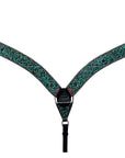 Hilason Western Horse Breast Collar Handtooled American Leather Black