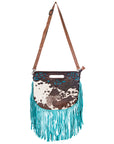 American Darling Clutch Hand Tooled Hair On Genuine Leather Women Bag Western Handbag Purse