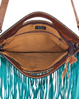 American Darling Clutch Hand Tooled Hair On Genuine Leather Women Bag Western Handbag Purse