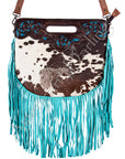 American Darling Clutch Hand Tooled Hair On Genuine Leather Women Bag Western Handbag Purse
