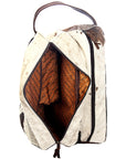 American Darling ADBG354BRW Boot Cover Hair On Genuine Leather Women Bag Western Handbag Purse