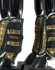 L M S  Xl Hilason Horse Fly Boots Uv Protection Fleece Lined 4 Pack Plaid