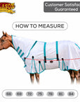 66-84 In Hilason Horse Fly Sheet Uv Protect Mesh Bug Mosquito Summer Wine