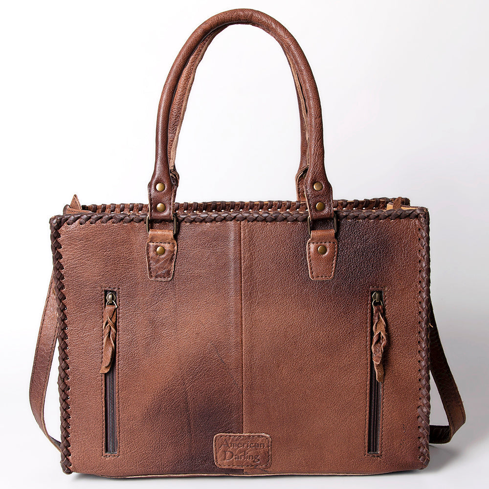 American Darling Briefcase Hand Tooled Genuine Leather Women Bag Western Handbag Purse