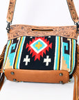 American Darling Clutch Hand Tooled Hair on Genuine Leather Western Women Bag Handbag Purse | Purses for Cute