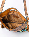 American Darling Clutch Hand Tooled Hair on Genuine Leather Western Women Bag Handbag Purse | Purses for Cute