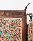 American Darling Messenger Hand Tooled Hair On Genuine Leather Women Bag Western Handbag Purse