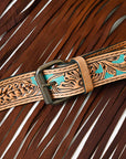 American Darling Messenger Hand Tooled Hair On Genuine Leather Women Bag Western Handbag Purse