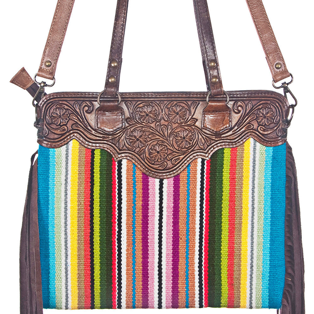 American Darling Cross Body I Hand Tooled Hair-On Genuine Leather Women Bag Western Handbag Purse