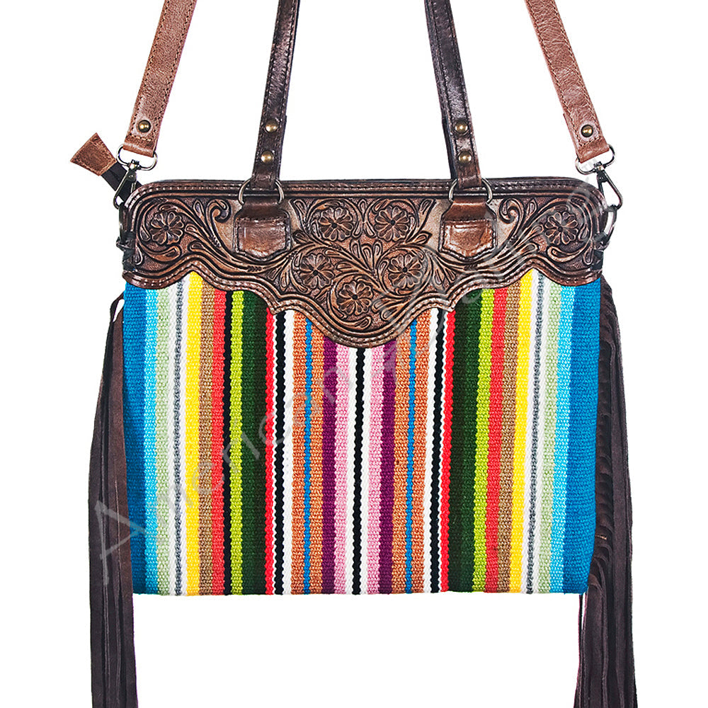 American Darling Cross Body I Hand Tooled Hair-On Genuine Leather Women Bag Western Handbag Purse