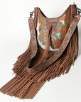 American Darling Hobo Hair On Genuine Leather Women Bag Western Handbag Purse