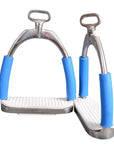 3 In Neck Hilason Western Slanted Stainless Steel rubber Pad Stirrups