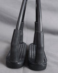 3 In Neck Hilason Western Slanted Stainless Steel rubber Pad Flex Stirrups Black