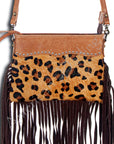 American Darling Small Crossbody Hand Tooled Hair On Genuine Leather Women Bag Western Handbag Purse