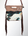 American Darling Clutch Hand Tooled Hair On Genuine Leather Women Bag Western Handbag Purse