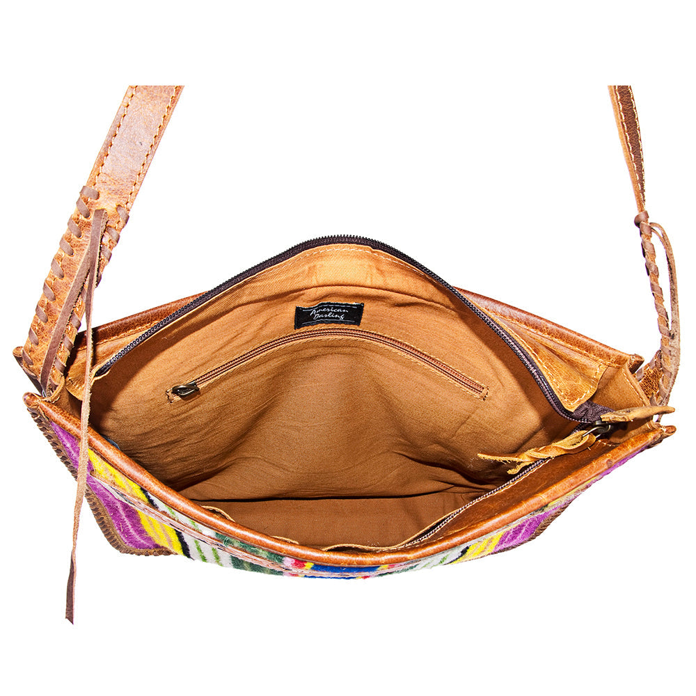 American Darling Messenger Hair-On Genuine Leather women bag western handbag purse