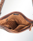 American Darling ADBG379BR Large Crossbody Hand Tooled Genuine Leather Women Bag Western Handbag Purse