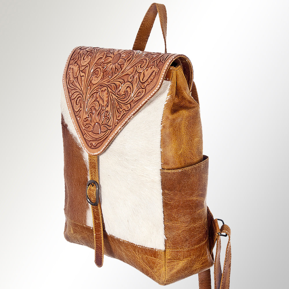 ADBG386TAW American Darling Hand Tooled Hair On Genuine Leather Women Bag Western Handbag Purse