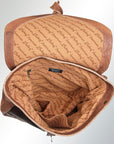 ADBG386BRWBR American Darling Hand Tooled Genuine Leather Women Bag Western Handbag Purse