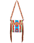 American Darling ADBG215 Large Crossbody Saddle Blanket Genuine Leather Women Bag Western Handbag Purse