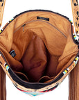 American Darling ADBG223DAR Large Crossbody Hand Tooled Saddle Blanket Genuine Leather Women Bag Western Handbag Purse