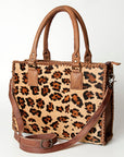 American Darling Briefcase Hair-On Genuine Leather Women Bag Western Handbag Purse