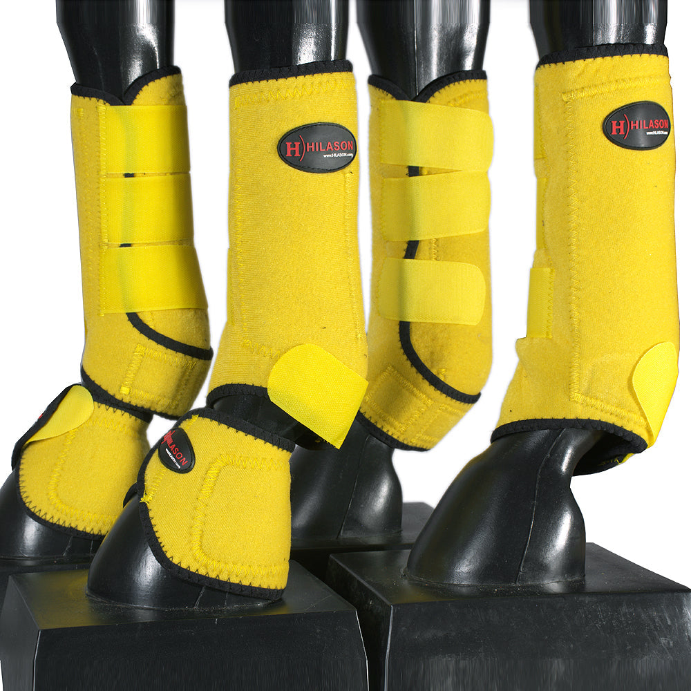 HILASON L M S Horse Front Rear Hind Leg Sport Boots &amp; Bell Boots 6 Pack