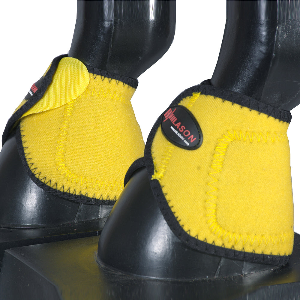 HILASON Bell Boots for Horses No Turn Protection Comfort &amp; Durability Quick Wrap Hook and Loop Jumping Boots Sold in Pairs