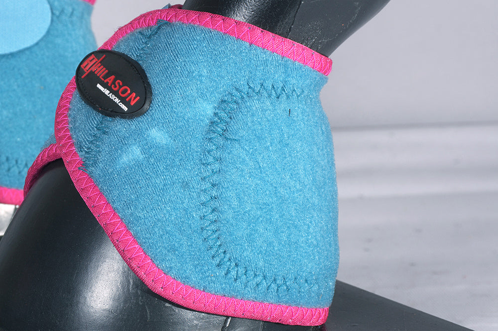 HILASON Bell Boots for Horses No Turn Protection Comfort &amp; Durability Quick Wrap Hook and Loop Jumping Boots Sold in Pairs