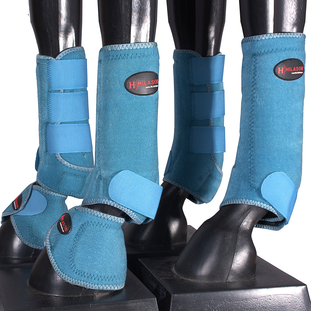 HILASON L M S Horse Front Rear Hind Leg Sport Boots &amp; Bell Boots 6 Pack