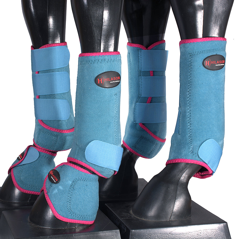 HILASON L M S Horse Front Rear Hind Leg Sport Boots &amp; Bell Boots 6 Pack