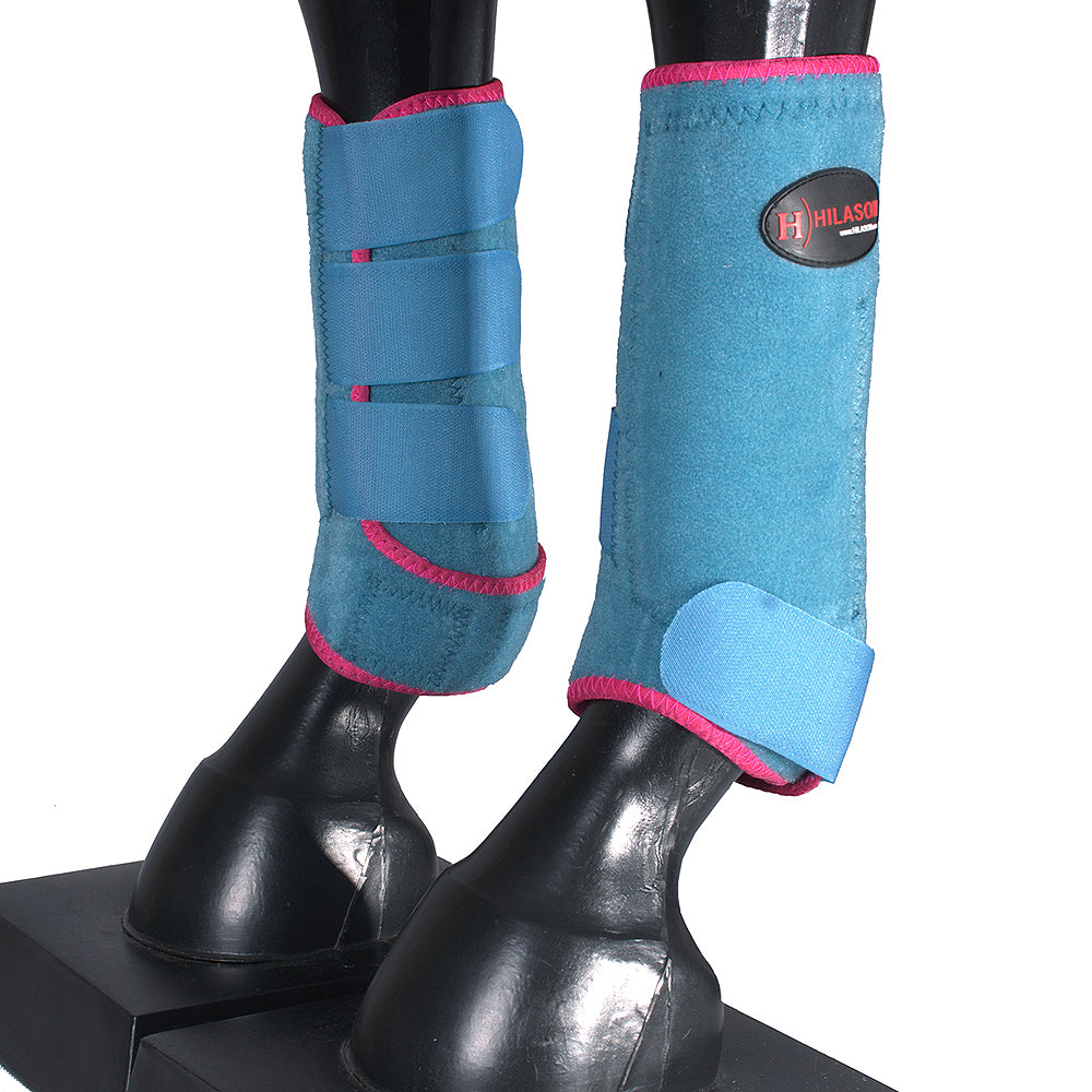 HILASON L M S Horse Front Rear Hind Leg Sport Boots &amp; Bell Boots 6 Pack