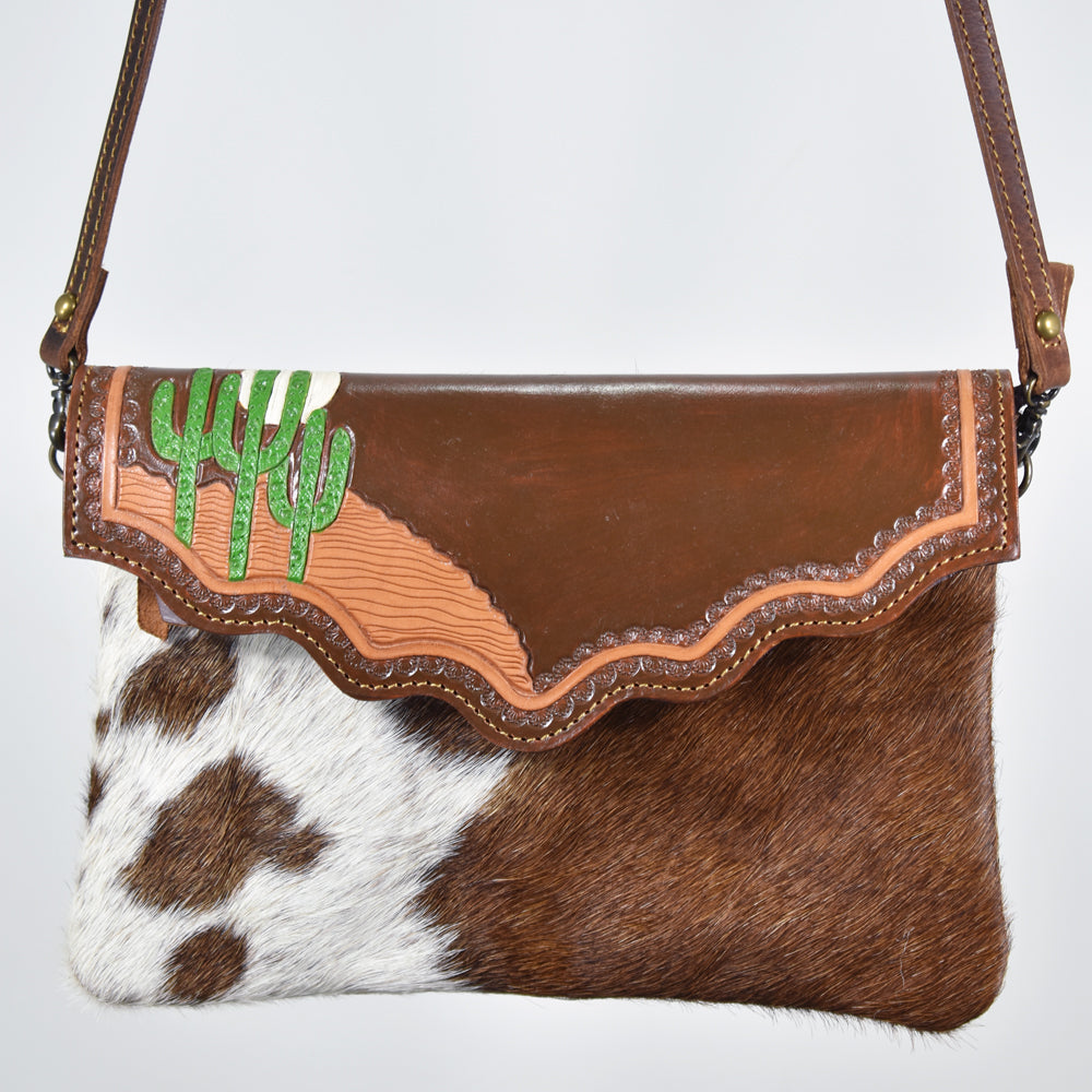 American Darling ADBGS170BRW envelope Hair-On Genuine Leather Women Bag Western Handbag Purse