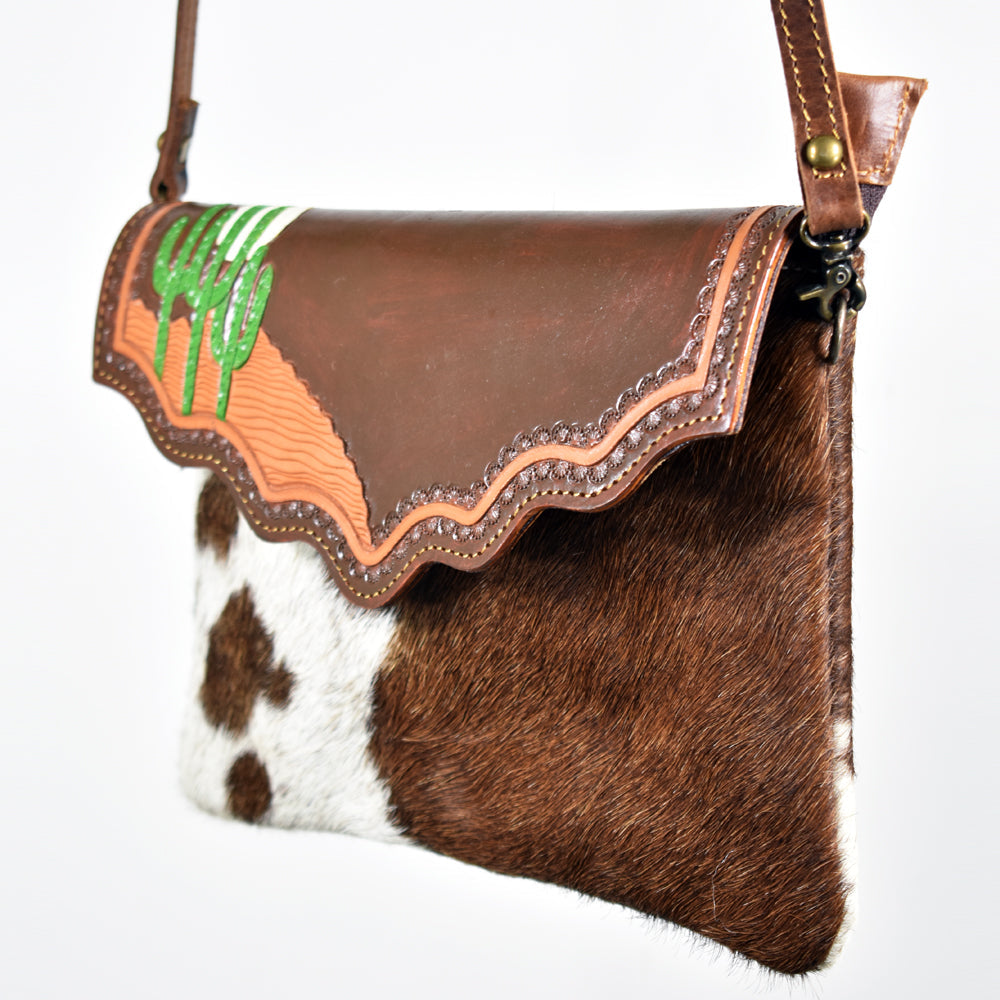 American Darling ADBGS170BRW envelope Hair-On Genuine Leather Women Bag Western Handbag Purse