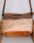 American Darling Clutch Hand Tooled Hair On Genuine Leather Women Bag Western Handbag Purse