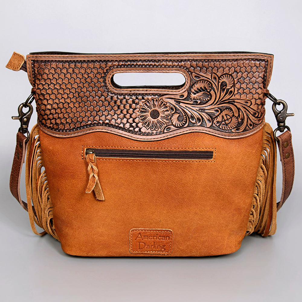 American Darling Clutch Hand Tooled Hair On Genuine Leather Women Bag Western Handbag Purse