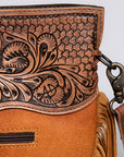 American Darling Clutch Hand Tooled Hair On Genuine Leather Women Bag Western Handbag Purse