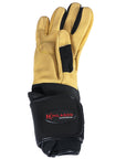 Hilason Bull Riding Gloves Pro Rodeo Genuine Leather Tan Right Hand